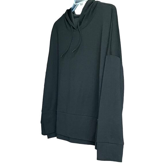 MONDETTA PERFORMANCE + LUXURY LONG SLEEVE HOODIE, WOMENS, L, BLACK, DRAWCORD - Picture 3 of 12